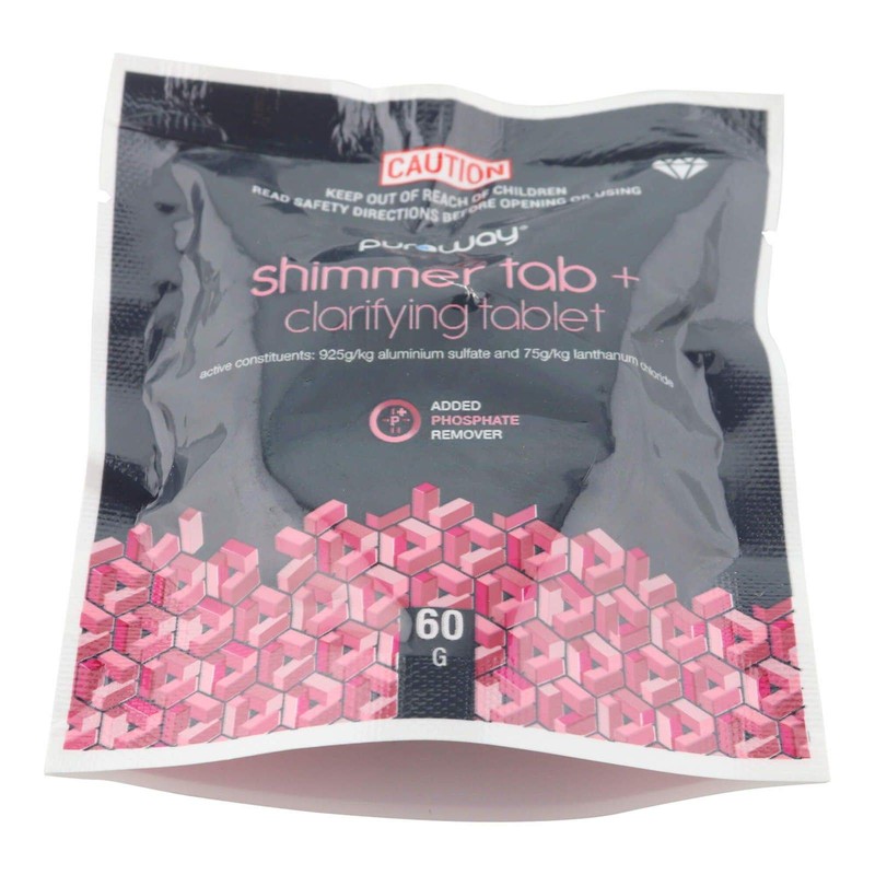 Pool Water Clarifier Pureway Shimmer Sparkle Tablet 60g