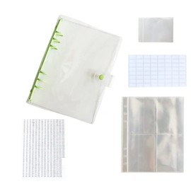 Pigpigboss - Libro de almacenamiento de abalorio de pintura de diamante con bolsillos, organizador de hojas sueltas transparentes, accesorios de pintura de diamante