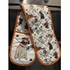 Sterling Sports®DOUBLE OVEN GLOVES MITT 100% COTTON FLORAL NOVELTY KITCHEN