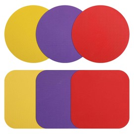 Rubber Jar Gripper Pads, Multi-Purpose Jar Opener Grippers, Bottle Lid Openers Round Kitchen Coasters for Elderly Children Women Weak Hands (6 pcs, Red+Yellow+Purple)