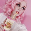 Angle Lucky Pink Curly Bob Wig for Women Synthetic Light