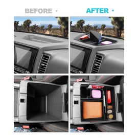 CDEFG 2PCS for 2022 2023 2024 Nissan Frontier Center Console Organizer 2022-2024 Nissan Frontier Truck Dash Organizer Dash Storage Box 2022-2024 Frontier Truck Accessories(Not for 2025)