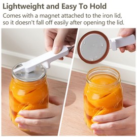 Mason Jar Opener Canning Tool,Releases Vacuum Seal on Wide Mouth and Regular Mouth Lids,Jelly coveropener,Yogurt lids opener and Pulltab cans opener,Magnetic Multipurpose jar opener Patent design.2pcs