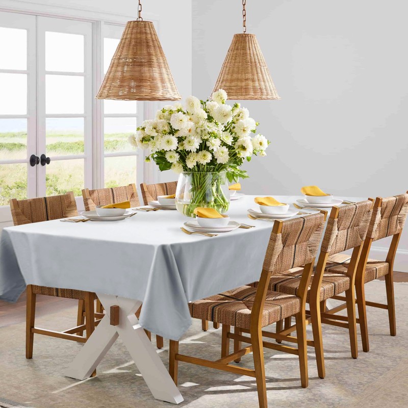 XWZO Table Cloth Rectangular Solid Table Cover Water Resistant Table