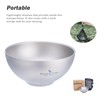Boundless Voyage Outdoor Titanium Double-Wall Bowl Camping Hiking Picnic Home