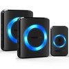 TECKNET Wireless Doorbell, Wireless Doorbell Set, 400 m Range, IP65