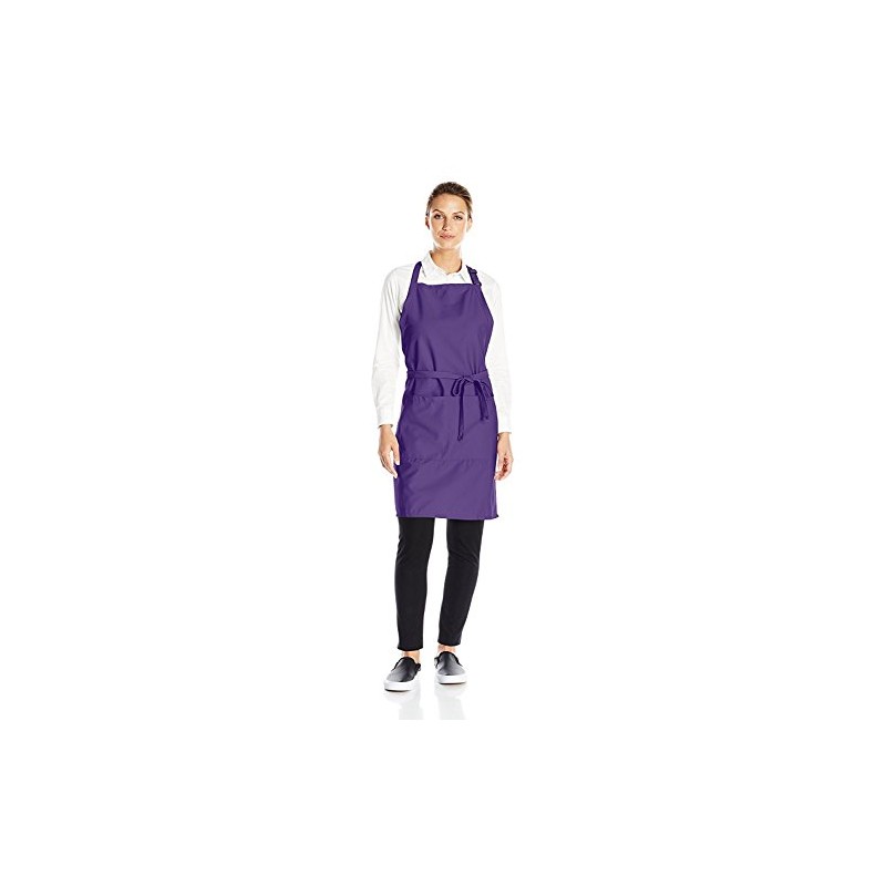 Uncommon Threads Unisex ADJ Butcher Apron 2 Section Pocket, Purple,