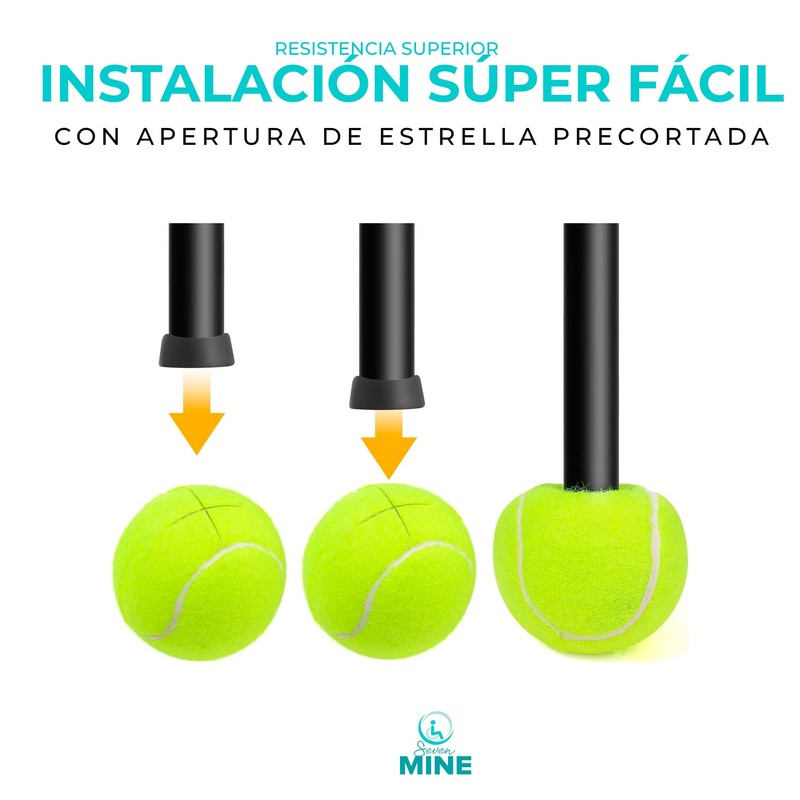 Seven Mine 2 Pelotas de Tennis Precortadas para Andaderas, Sillas