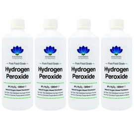 Food Grade Hydrogen Peroxide - Purest Grade 9% - 2 Litres - Non Stabilised - Contains Zero Additives - 30 Vols