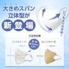 [医食同源ドットコム] iSDG 立体型スパンレース不織布カラーマスク 大きめ SPUN MASK (スパンマスク) 個包装 30枚入り ホワイト