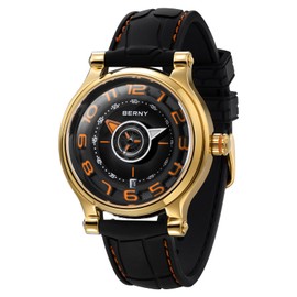 BERNY Mechanical Watch for Men Automatic Movement Miyota 8215 Multifunction Calendar Luminous Hands Exhibition Back Cover 5ATM Waterproof