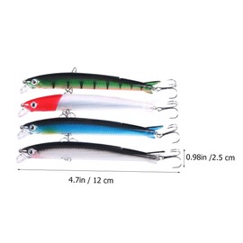 BESPORTBLE 4Pcs Simulation Lure Bait for Fishing Lightweight Plastic Imitation Fishing for Various Fish Species Random Color