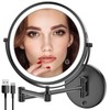 Rocollos Rechargeable Lighted Makeup Mirror, Vanity Mirror with 3 Color