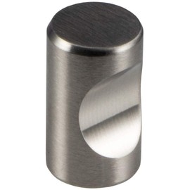 Gedotec Lina Stainless Steel Furniture Knob, Round Door Knob for Cupboard Door and Drawers, Solid Material, Rustproof, Knob Stainless Steel Matt, Cabinet Knob Diameter 12 x Height 20 mm, Pack of 1