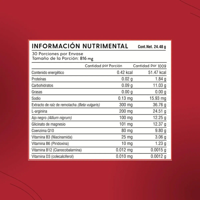 Bloodflow Platinum Suplemento Para La Circulación 60 Caps Sabor Sin