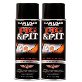 Pig Spit Glass and Plexi Cleaner for a Streak-Free Shine for Home and Automotive Use | 13 oz.| 2-Pack