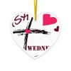 CafePress Ash Wednesday Heart Ornament Acrylic Heart Shaped Ornament