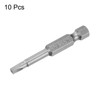 sourcing map 10Pcs SQ2.74 Square Head Screwdriver Bits 1/4 Inch