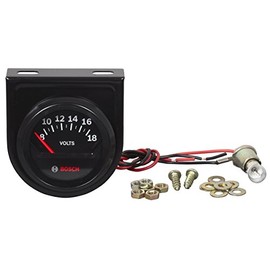 Bosch Style Line Medidor de Voltímetro Eléctrico 2" Esfera Negra Bisel Negro Blanco Modelo SP0F000051