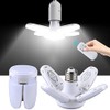 E27 LED Bulb Fan Blade Timing Lamp AC85-265V 28W Foldable