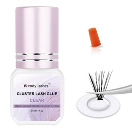 Eyelash Glue for DIY Lash Extensions: Wendy, Supply to Use at Home, 2-3 Sec Fast Drying, Strong Hold, ZP, Clear, 5ml