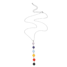 Necklaces for Women,7 Chakra Healing Crystal Pendant Necklace Reiki Spiritual Gemstone Yoga Jewelry for Teens Adults