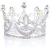 [morningplace] Crown Tiara Hair Accessory Wedding Birthday Gift (Silver.)