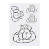 4 x 'Fat Cat on Pillow' Temporary Tattoos - Water