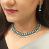 Efulgenz Choker Necklace Earrings Set Indian Jewelry Sets for Women