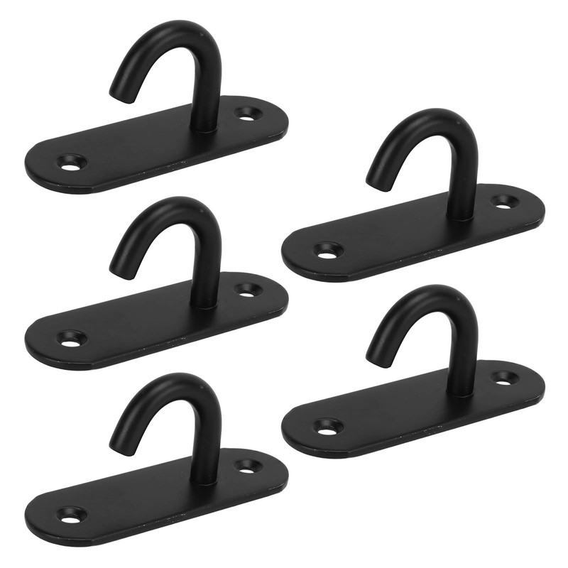 5pcs Ceiling Hook Pad Thickened Black Stainless Steel Baking Painting