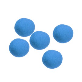 PATIKIL Wool Felt Balls Beads Wool Felting Pom 3cm 30mm Light Blue for Home Crafts Handcrafts Project DIY Pack of 5