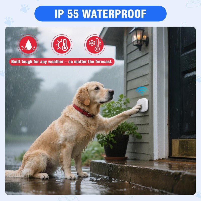 ChunHee Dog Door Bell for Potty Training –Smart Wireless Dog