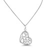 SILVERCLOSEOUT Sterling Silver Bubble Hearts Heart Necklace
