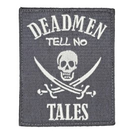 DEAD MEN TELL NO TALES JOLLY ROJER SKULL SKELETON ACU LIGHT TACTICAL HOOK PATCH
