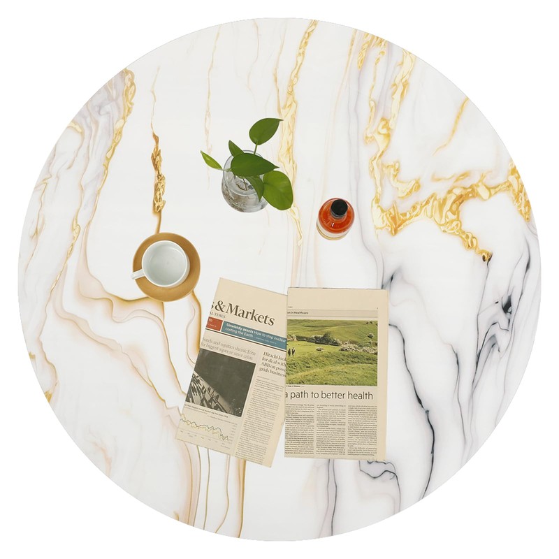 FwQoFvk Elastic Edge Round Tablecloth, Table Cover with Exquisite Patterns,