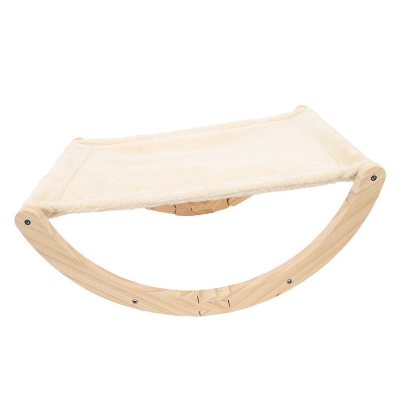 Wooden Cat Hammock Foldable Antislip Easy To Assemble Elevated Pet