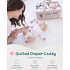 Lily Miles Baby Diaper Caddy Organizer, Quilted Nursery Storage Organizer
