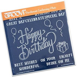 Groovi Plate - Happy Birthday A5 Square