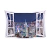 ND Night View Tapestry Scenic Landscape Skyscraper Large Size Room