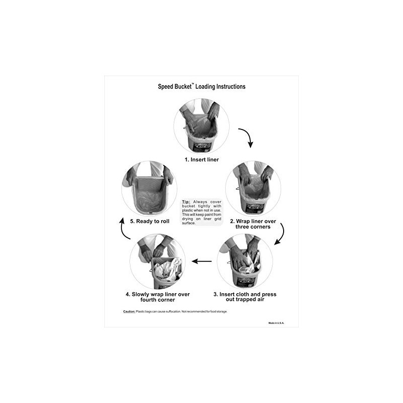 Quickn'Clean Disposable Paint Bucket Liner 5-Pack. Custom fits Wooster Speed