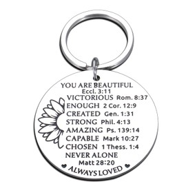 Christian Gifts for Women Men Inspirational Gifts for Women Faith Based Gifts for Women Bible Verse Keychain Gifts for Women Friends Baptism Gifts Religious Spiritual Gifts Catholic Gifts