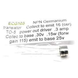 ECG103 Germanium PNP Similar to NTE103 to-5 Transistor (1 Piece)
