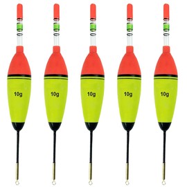 XPEX 5 Piece Float Set, Fishing Floats, 10G Fishing Bobber Float, Luminous Fishing Floats Set, Fishing Floats and Bobbers, Fishing Floats Night Fishing, Fishing Floats for Crappie, Pike, Perch, Carp