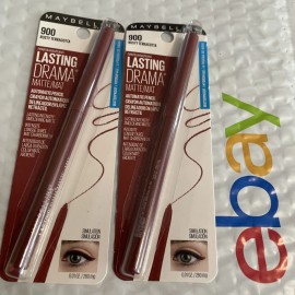 Maybelline New York 2 pencil lot Maybelline Lasting Drama Matte Eyeliner 900 Rusty Terracotta Sealed