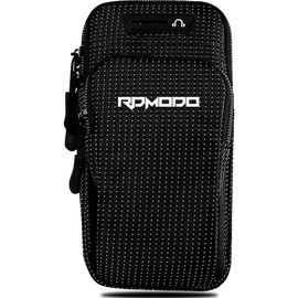 Kusport Running Armband, Waterproof Armband, Fits Various Cell Phones, 2 Pockets Plus Size Elastic Strap Cell Phone Pocket, Suitable for Running Workout Gym Walking Women Men Under 7.5 Inches