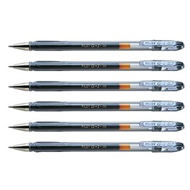 Pilot G1-07 Medium Point Gel Ink Ball Point Pens Pack of 6 Black