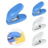 TEXIJUSO 4pcs Hole Punch, Mini Single Hole Puncher, 6mm 1/4inch