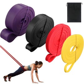 Bandas de Resistencia -4Pack Bandas elásticas, Loop Bands, Bandas de Ejercicio, Correas de Asistencia para Pull ups, Bandas Elásticas para Ejercicio en Casa o Gimnasio