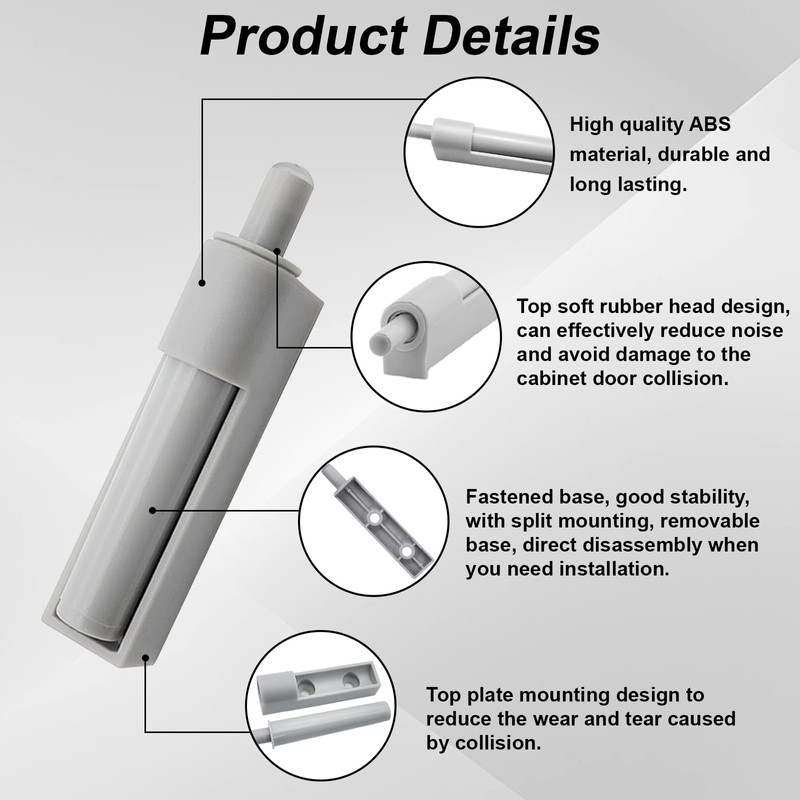 Softclose Retrofitting, Pack of 20 Door Dampers, Cupboard Door Damper