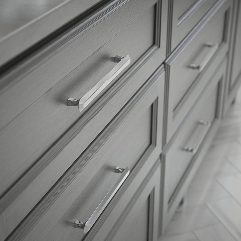 Franklin Brass Polished Chrome Napier Pull, Cabinet Handles and Drawer